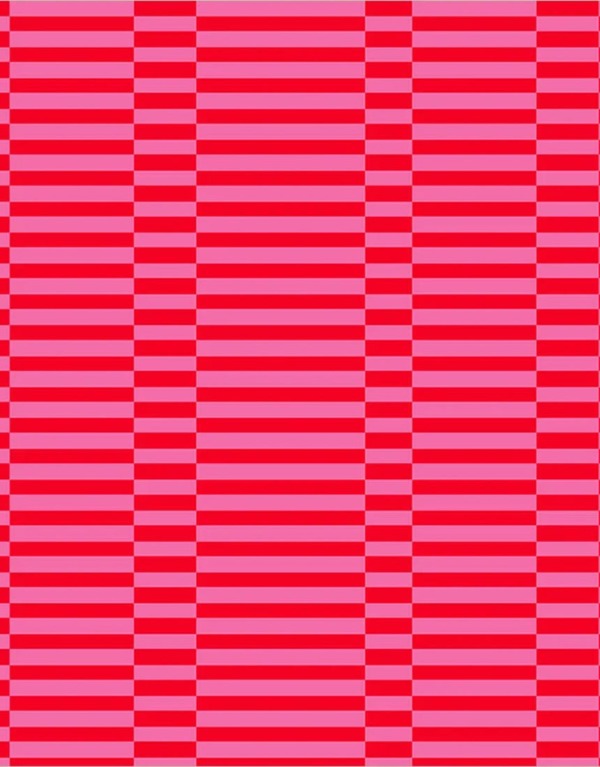 Broken Stripe Red/Pink Quilting Cotton Fabric, Annabel's Blenders by Annabel Wrigley, Windham Fabrics