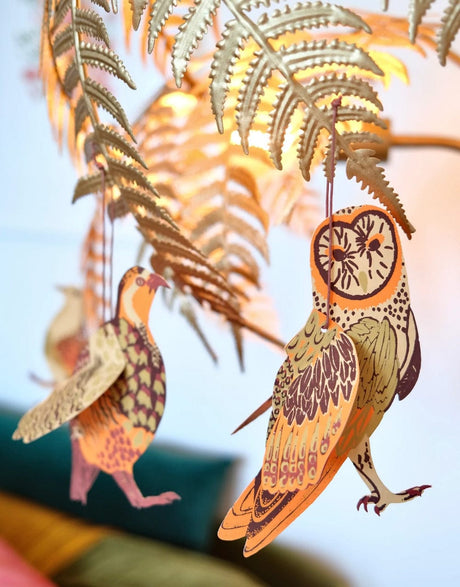 East End Press Christmas Decoration Winter Bird Paper Decoration, East End Press 13782