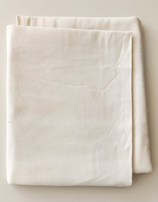 Not Specified Corduroy White / Plain Ivory Cotton Needlecord Fabric 05126.002-0012
