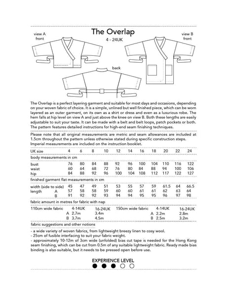 Dhurata Davies Coats & Jackets The Overlap Sewing Pattern, Dhurata Davies 10289
