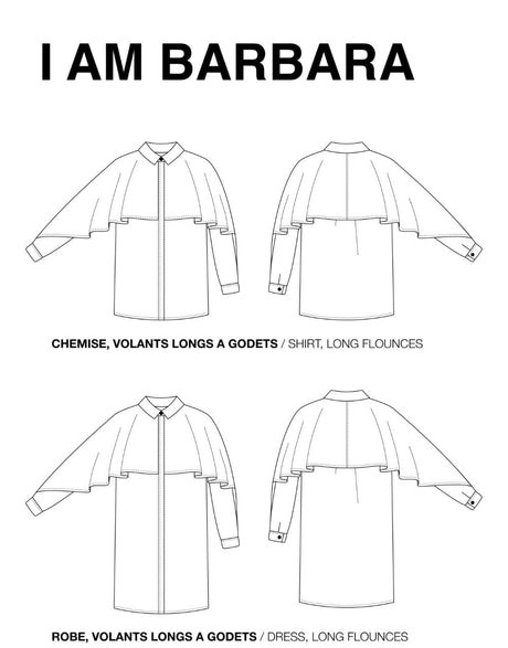 I AM Patterns Dresses Barbara Shirt & Dress Sewing Pattern, I AM Patterns 12391