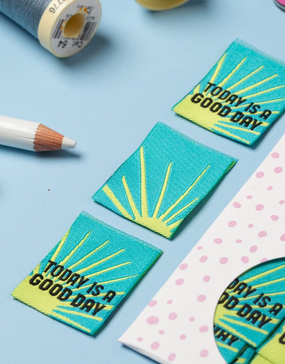 Today is a Good Day, Woven Sewing Labels - Pack of 6 – Clothkits