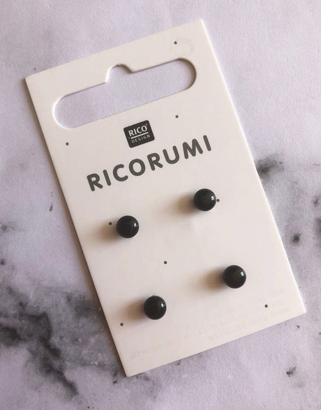 Rico Knitting Needles & Accessories Ricorumi Black Button Eyes 5mm 405127146404 405127146404