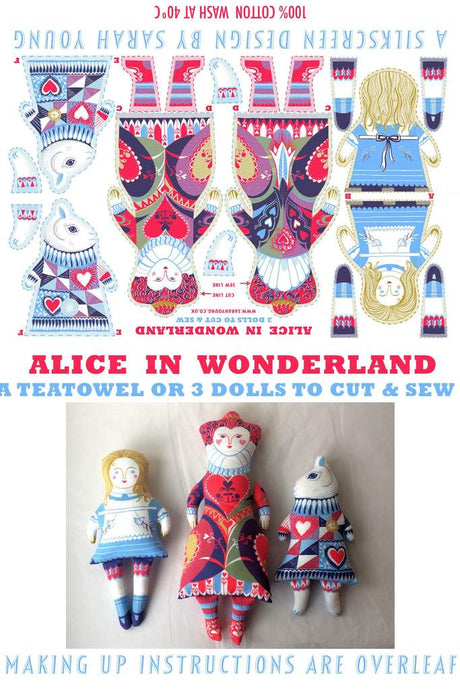 Sarah Young Sewing Kits Alice in Wonderland Tea Towel / Cut & Sew Kit by Sarah Young 11210