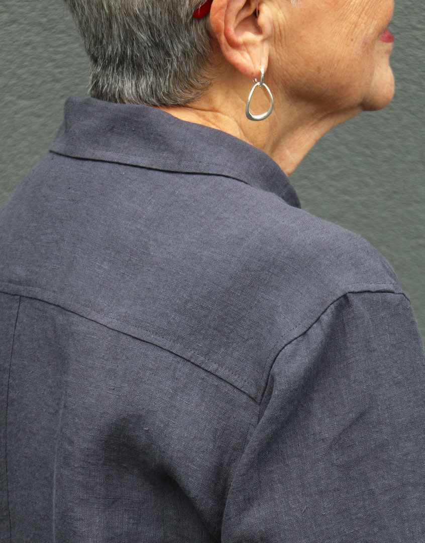 Harlow Shirt Jacket Sewing Pattern, Tessuti Clothkits