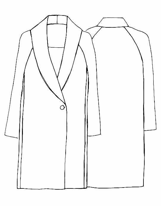 Oslo Coat Sewing Pattern, Tessuti Clothkits