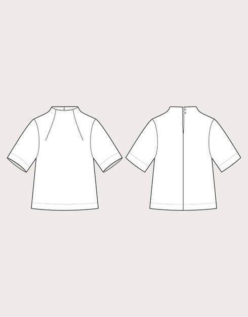 Funnel Neck Top Sewing Pattern, The Assembly Line – Clothkits