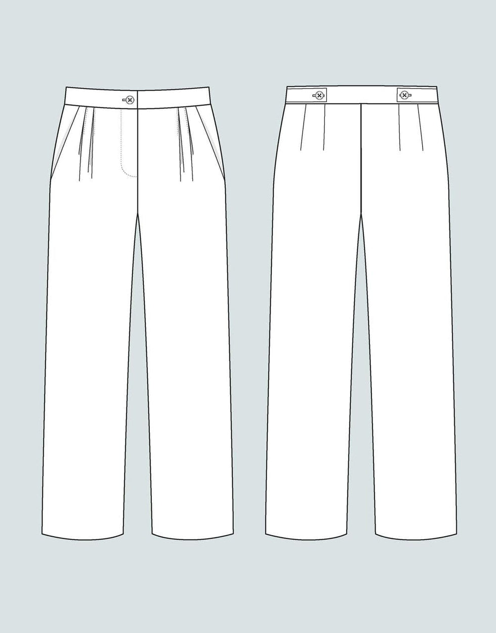 High-Waisted Trousers Sewing Pattern, The Assembly Line – Clothkits