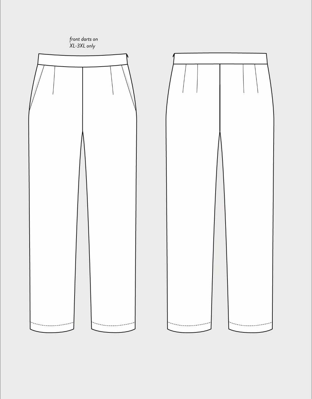 Regular Fit Trousers Sewing Pattern, The Assembly Line – Clothkits